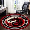 1 szt. Okrągły dywanik biurowy ze smokiem YinYang, pod krzesła biurowe, do sypialni, salonu, wystrój domu, dekoracja pokoju, dostępny w różnych rozmiarach
