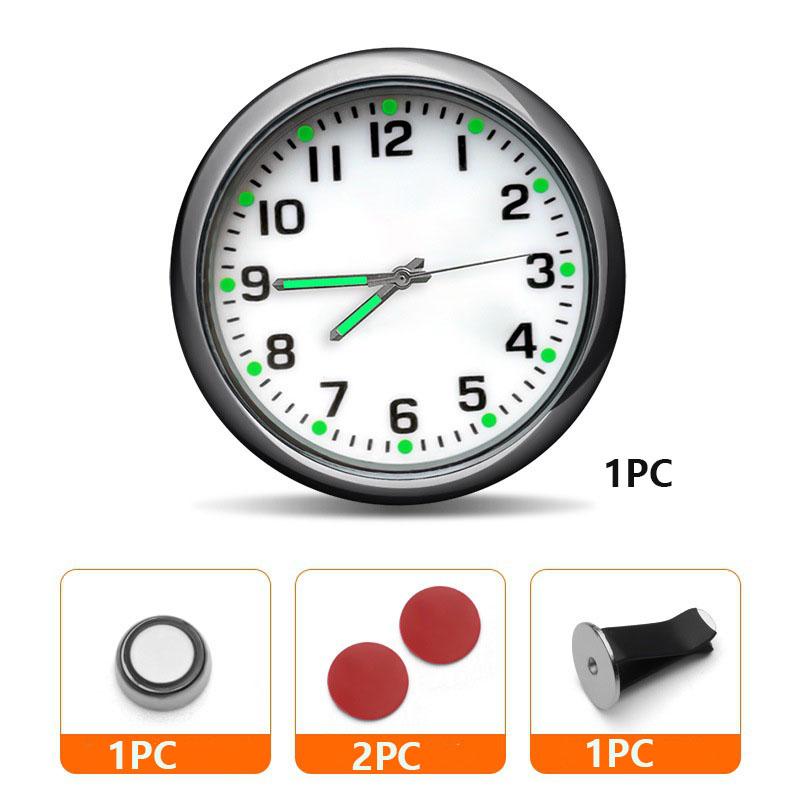 Full-screen Luminous Display Car Clock Ornament Car Luminous Digital Watch Car Interior Clock Adhesive Quartz Watch Sticker 1PC