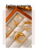 18k Gold-Plated Geometric Zircon Multi-layer Ring for Women