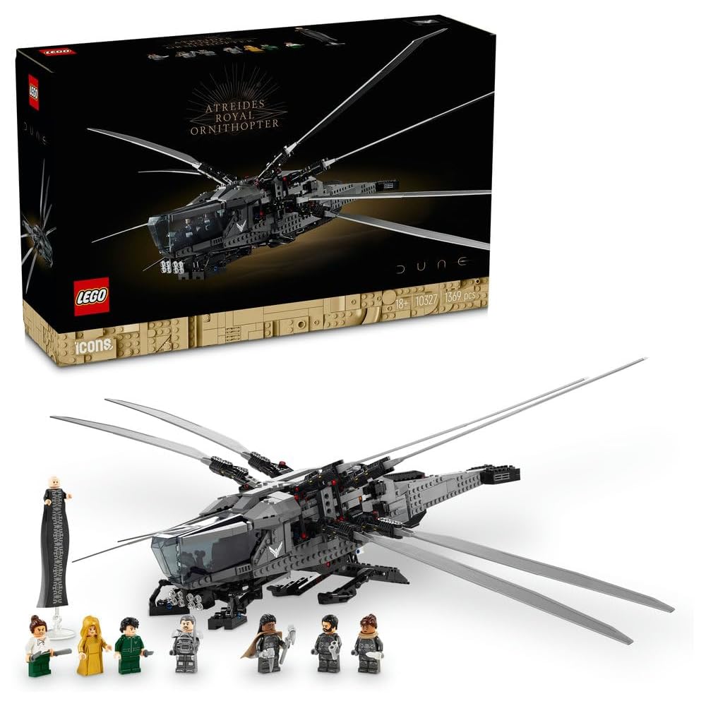 

LEGO Icons Dune Atreides Royal Ornithopter Building Set Toy for Kids and Adults 10327