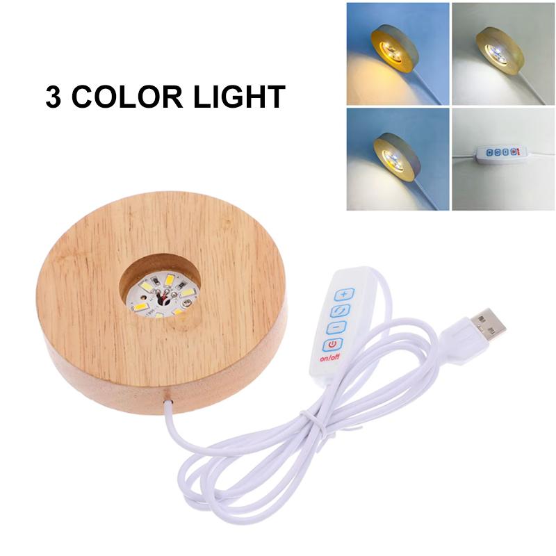 Xiaomi 6/8/10CM Wood Desktop Decorative Lights Light Base Night Light Wooden Led Usb Display Light Stand Lamp Holder Lamp Art Ornament