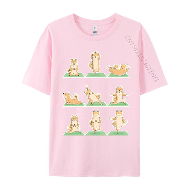 Akita Inu Chien Pose de Yoga Zen Mignon T-shirt Coton Hauts Jeunesse T-shirts Europe T-shirts Populaires Marque T-shirt
