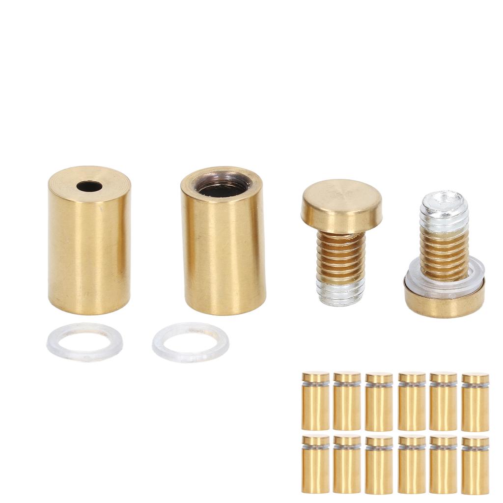 12 Pcs Sign Holders Screw Stainless Steel Advertising Nails 16x30mm Mounting Glass Hardware for Home Decoration