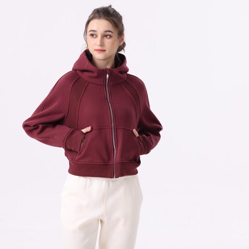 Women's Casual Cotton Zipper Hoodie - Autumn/Winter Yoga & Fitness Wear