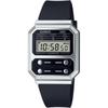 Digital Wristwatch A100WEF-1A Retro Design Men's Black Urethane Band