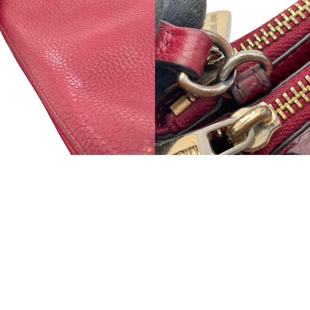 Used Michael Kors Cross body bag Trisha Trisha Medium Triple Compartment CrossbodyShoulder Bag Bordeaux/gold leather Women