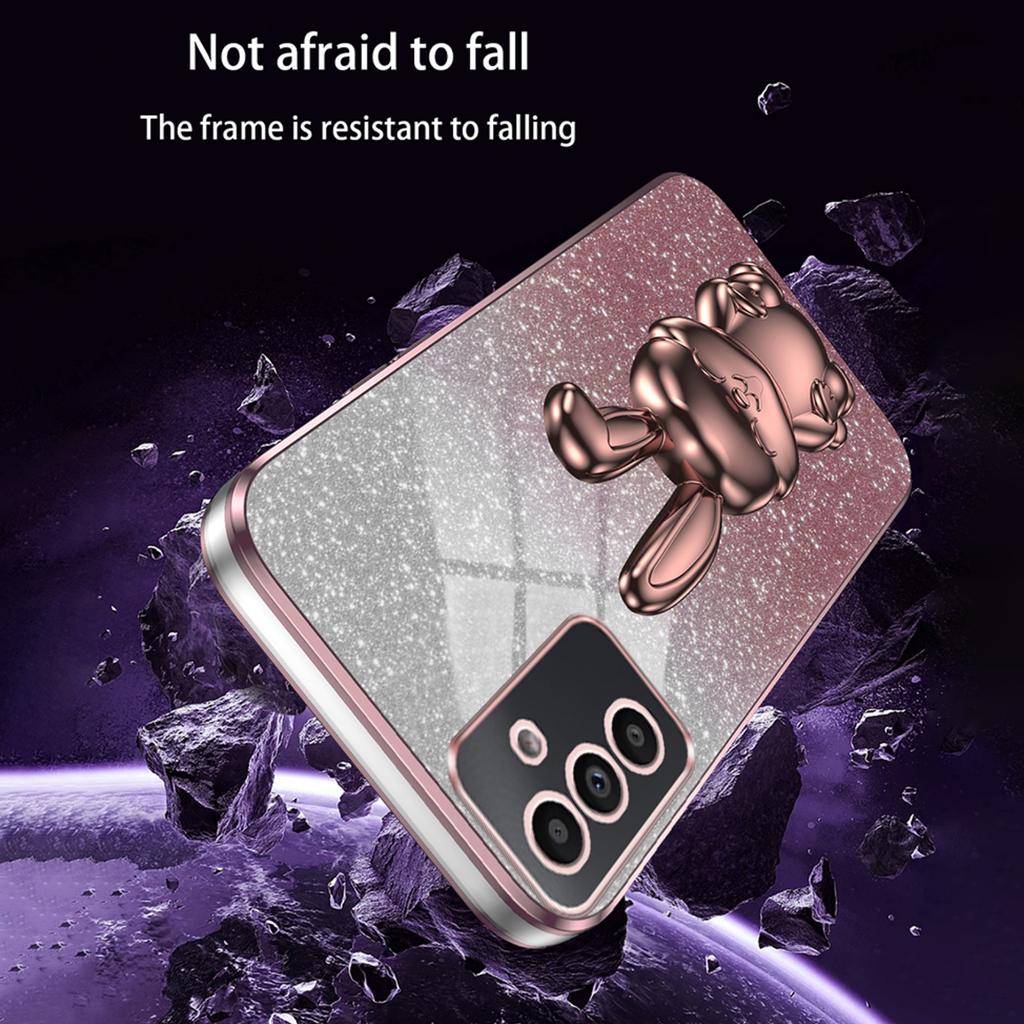 Phone Cover for Samsung Galaxy A35 5G,Lovely Rabbit Kickstand Glitter Back Shell