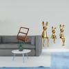 TV Remote Organizer Desktop Storage Box Bunny Family Figurine Statues Desk Display Table Centerpiece