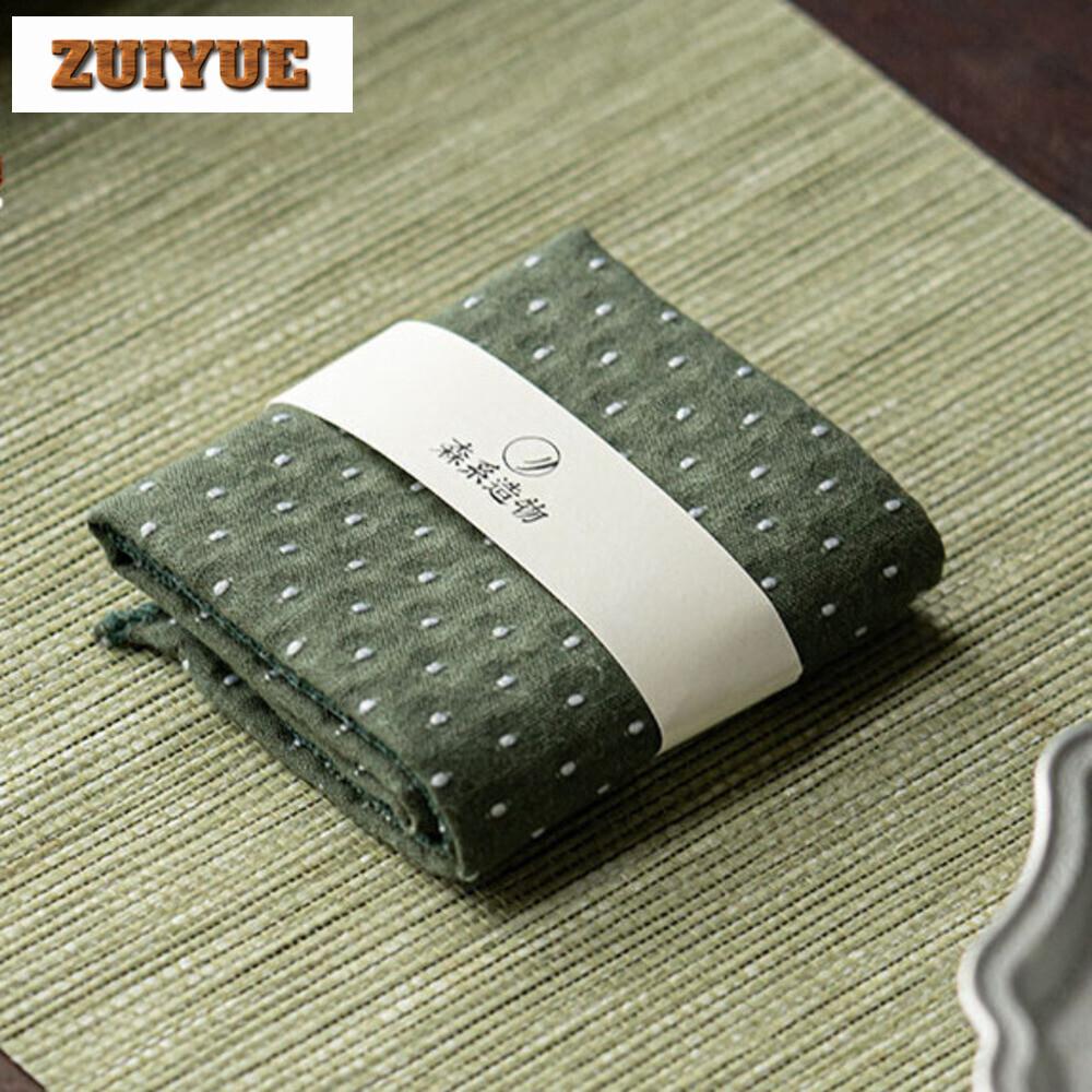 Chinese Cotton Linen Tea Cloth Tea Ceremony Accessories Water-absorbing Tea Towel Thickened Heat Towell Pad Cleaning Napkins Rag