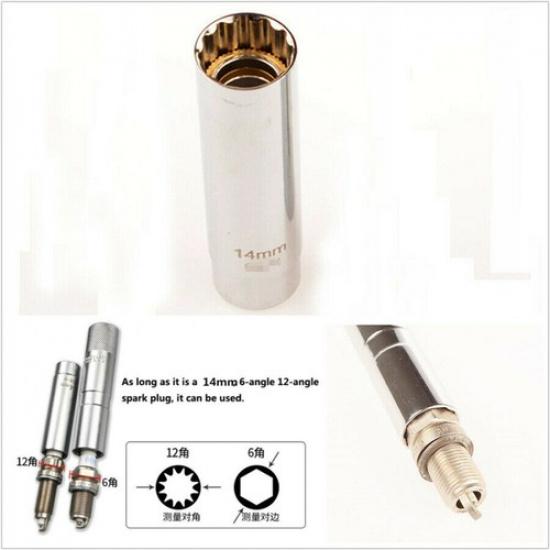 Spark Plug Socket Wrench Magnetic Removal Tool 1PC Silver 65mm