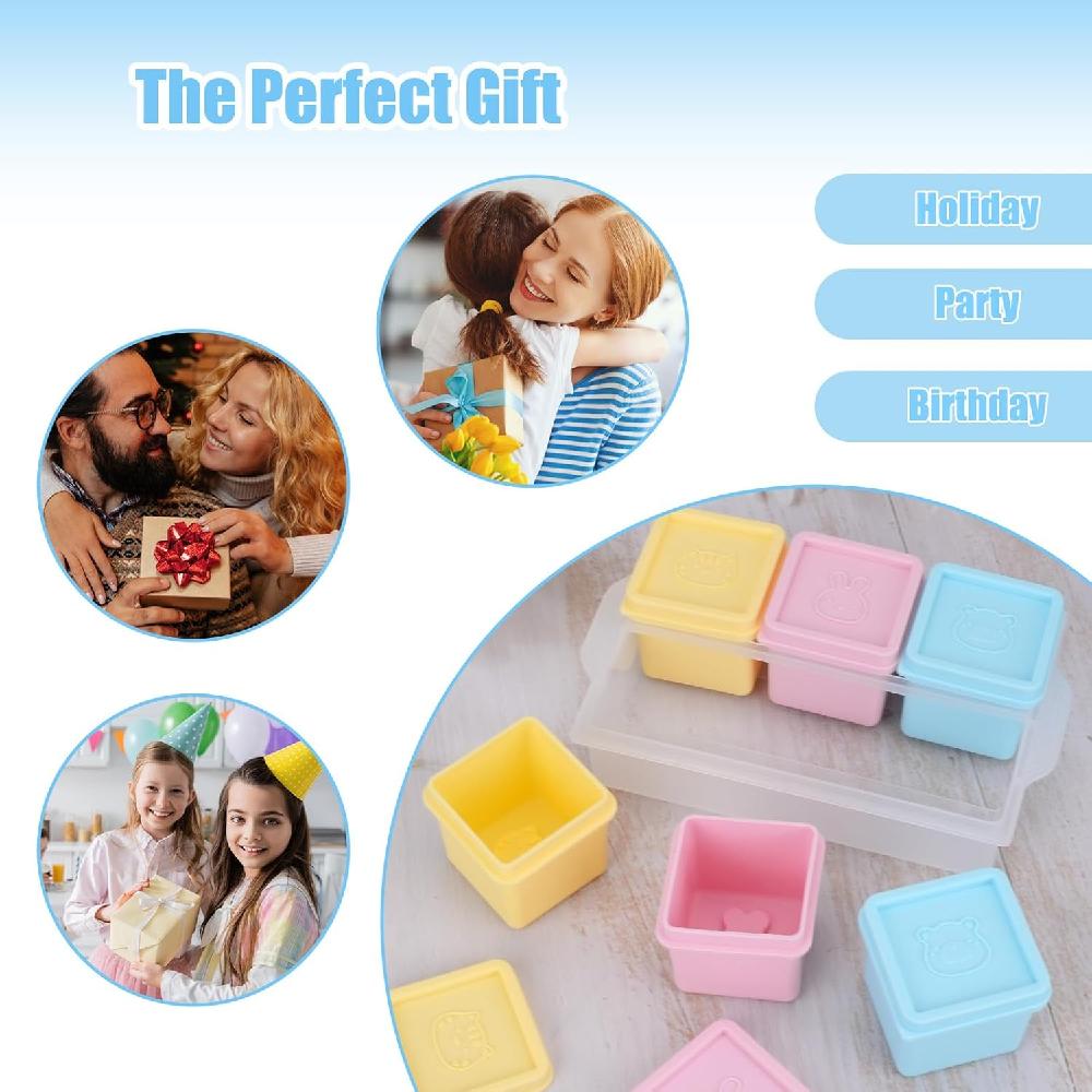 1 Pack of 6 Silicone Food Storage Containers (with Lids), Reusable, Suitable for Meal Prep, a Must-have for Home and Outdoor Use