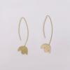 Alma Bloom Hoop Handmade Brass Earrings