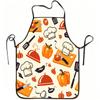 1pc Chef Hat Vegetable Kitchen Tools Print Apron, Durable and Easy To Clean, Adjustable Waistband, Polyester Material, for Kitchen Cooking, Gardening,