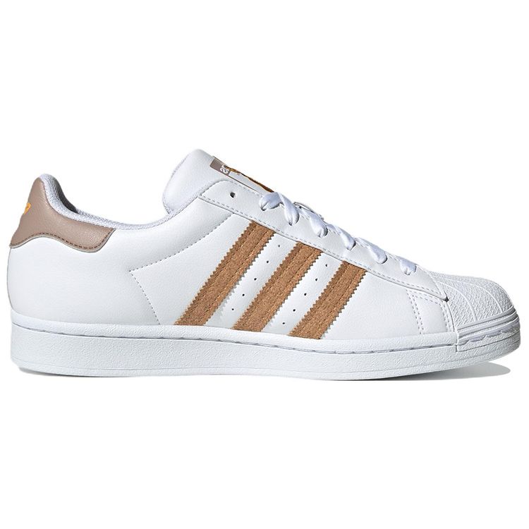 Adidas Superstar Bílé Korkové Unisex Tenisky Cloud-White Křídově-Hnědé Crew-Yellow GY0013