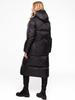 WOMEN' LONG DOWN JACKET WITH ZIPPER AND HOOD