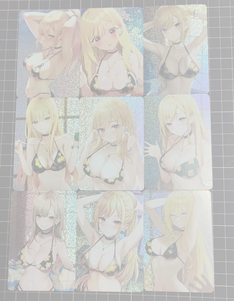 Diy 9pcs/set My Dress-Up Darling Self Control Collect Signature Trading Flash Card Anime Cartoon Christmas Gift Toy