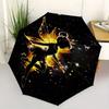 Tinker Bell Theme Automatic Compact Folding Cute Umbrella - Portable and Durable, 8-Bone Iron Umbrella for All Weather0707077