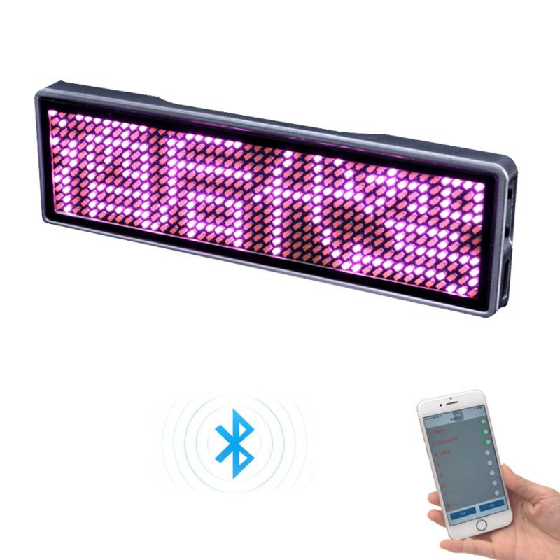 Bluetooth LED Badge Business Card Screen - Changeable Text, Scrolling Display, Mobile Adapter, Ideal for Ride-Hailing ID.