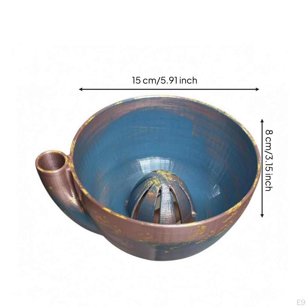 Drain Bowl Slotted Spout Layered Texture Dark Green