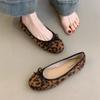 Gentle Fairy Ballet Single Shoes 2025 French Retro Elegant Suede Bow Round Head Light Mouth Soft Sole Evening Shoes