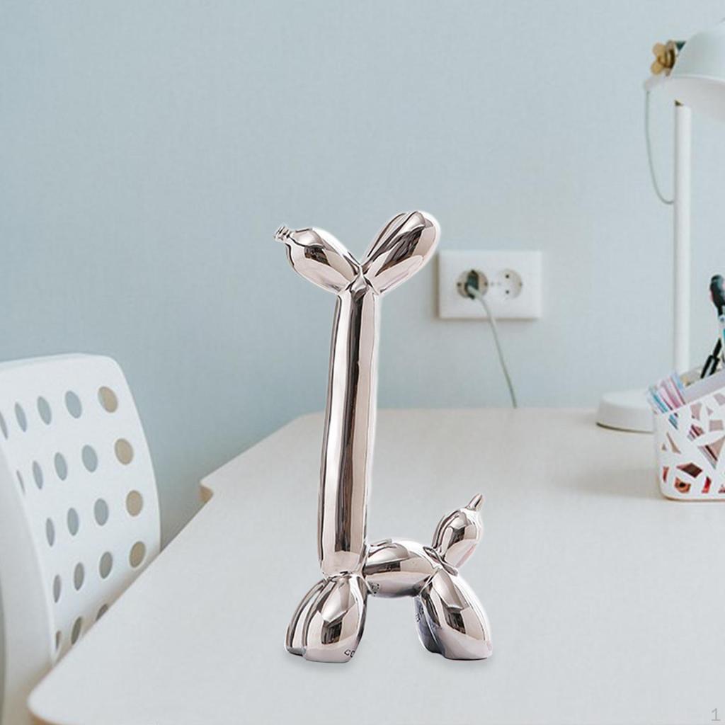Balloon Dog Sculpture Desktop Collectible Figurine for Bedroom Indoor Office