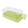Ice Cube Bottle with Straw Press To Release 18 Grid 800ml Ice Cube Making Bottle for Freezer Green