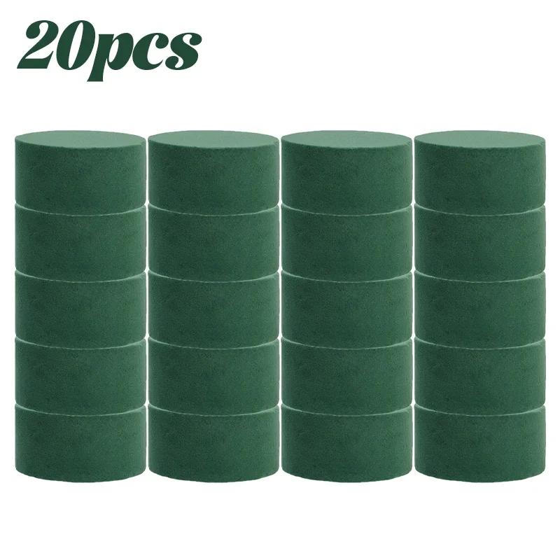20/1PCS Round Floral Foam Bricks Dry Wet Flower Artificial Fresh Flowers Mud Foam Blocks DIY Arrangement Wedding Party Supplies