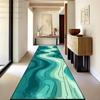 Retro Abstract Style Green Soft Long Corridor Carpet Luxury Machine Washable Runner Rug Foldable Decoration Home Passageway Mat
