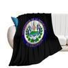 El Salvador Flag Blanket,Blue Sherpa Throw Blanket,Premium Office Sofa Flannel Blankets,Noon Break Blankets Durable Lap Blanket