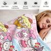 Playful Sanrio Friends Flannel Fleece Blanket Soft Warm Fluffy Throw Cute Sofa Bed Cover Office Nap Shawl Lightweight Blanket