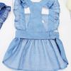 1pc Letter Embroidered Ruffle Trim Pet Dress for Cat and Dog for Party