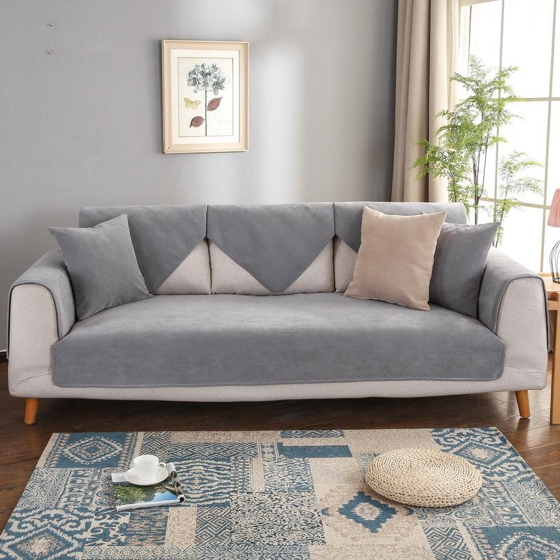 Four Seasons Universal Waterproof and Urine-proof Sofa Cushion Simple Fabric Non-slip Leather Cushion Full Cover