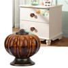 European Ceramic Pumpkin Door Knobs Cabinet Handles Single Hole Cupboard Drawer Pulls (White)