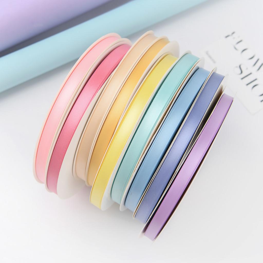 Luxury 1cm Gift Polyester Satin Ribbon Gift Wrapping Decorative Ribbon Festive Ribbon 100Yards