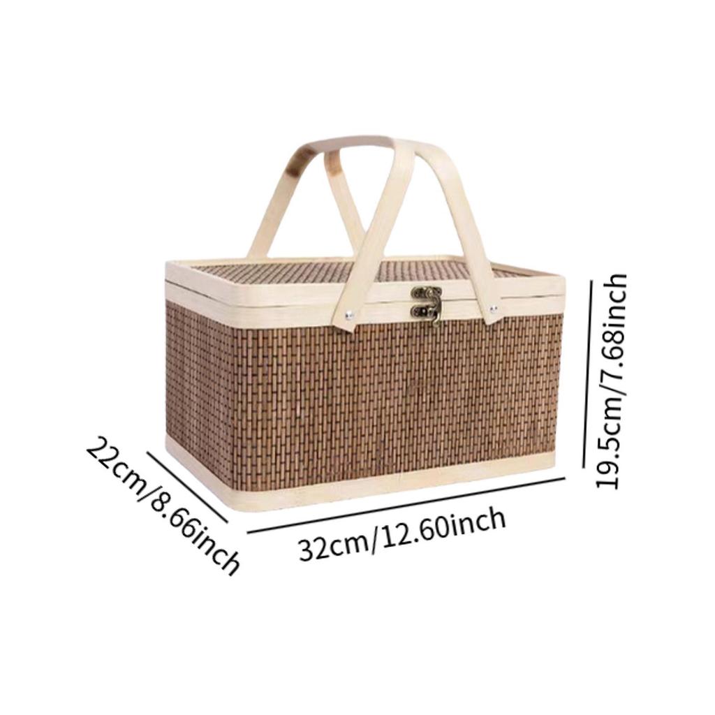 Handwoven Basket Grocery Basket Organizer Bin Multipurpose Shopping Basket Fruit Vegetable Basket for Snacks Snacks Fruit
