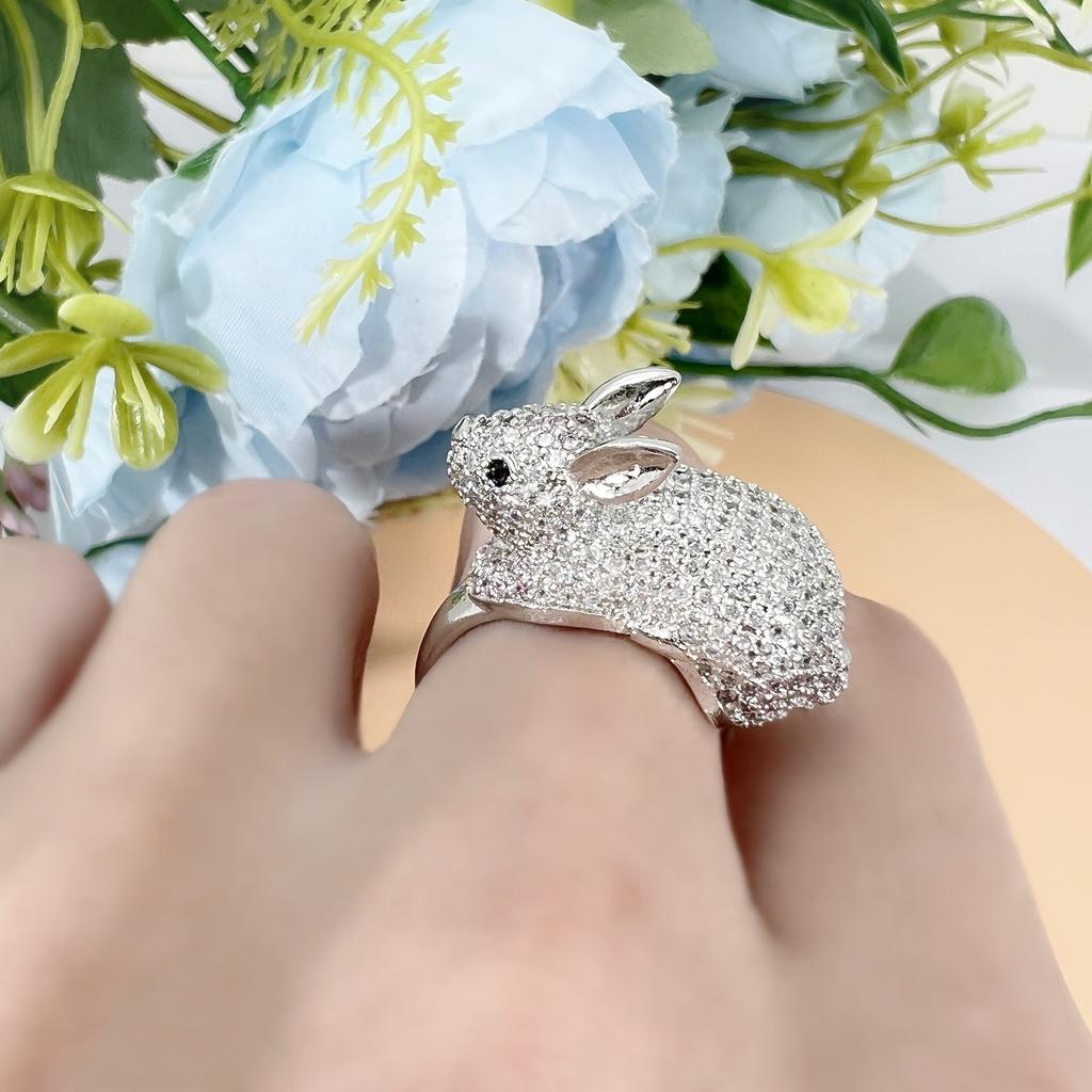 Erweitertes Gefühl voller personalisierter Kaninchen-Ring-Ring-Ring