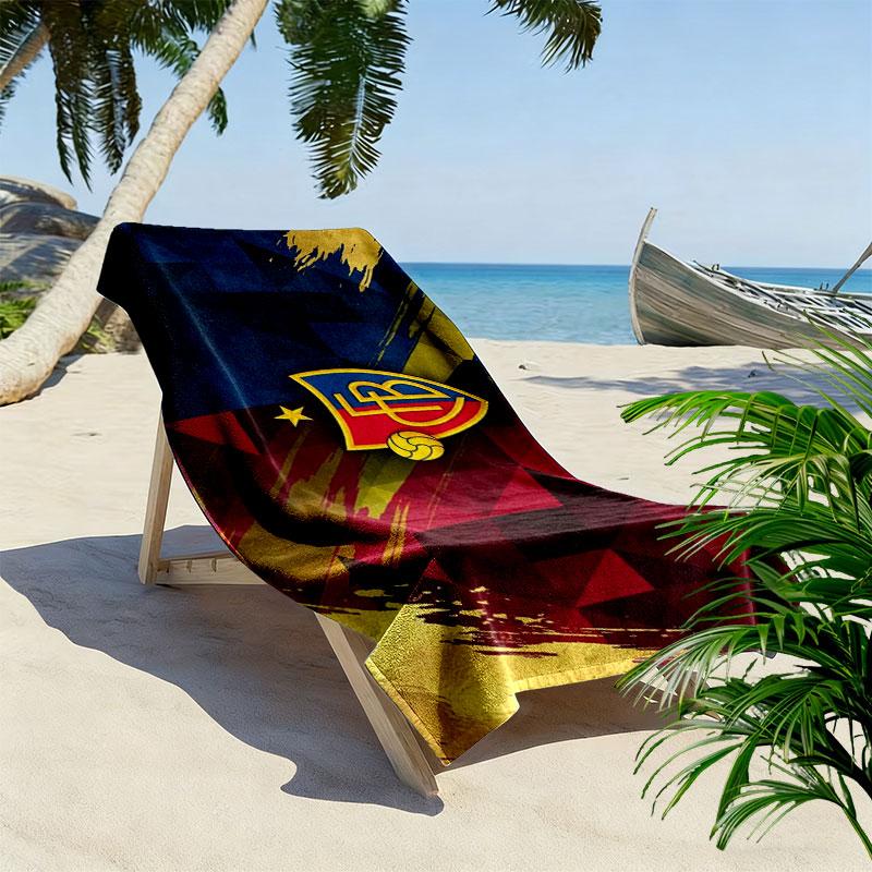 FC Basel Aufdruck Strandtuch, Großes Weiches Schnelltrocknendes Handtuch für Strand Camping Schwimmen