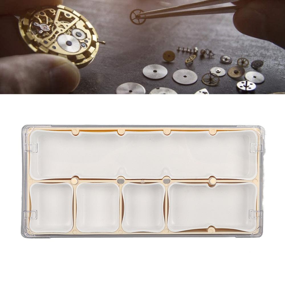 5 Grids Watch Screws Storage Container Stackable Watch Parts Tray  Screw Component