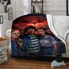 1pc Stranger Things Shadows Tomorrow Flannel Blanket,Ultra Soft Warm Plush Throw for Home Bedroom Bed Sofa Cover Camping Picnic Gift Y72432