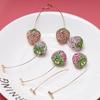 1Pair Shiny Stud Earrings Set Rhinestone Fruit Pendant Earrings  Party Decoration
