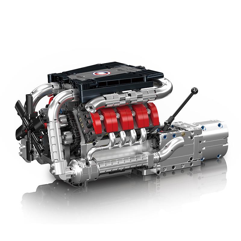 Yuxing King M8 V8 Сборная модель двигателя V8 из строительных блоков Игрушка Подарок