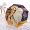 1 PC Automatic Folding Umbrella - Owls Pattern, Portable & Foldable Design with 8 Ribs, Christmas Birthday Gifts