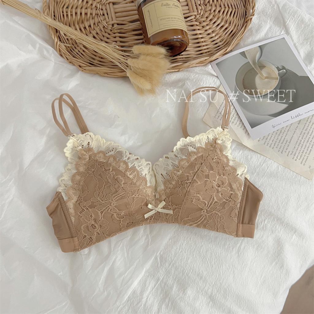 Girl Summer Sexy Lace Small Breast Gathers To Show Big No Underwire To Collect Pair Breast To Prevent Droop Underwear