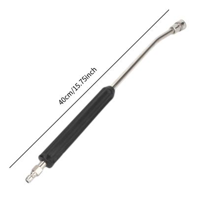 Power Washer Extension Rod Attachment Stainless Steel 1/4 Quick Connect Ergonomic Handle for Portable Car Mini Cleaning