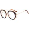 Fashion Cat Eye Sunglasses Simple Compact Frame Women's Casual Versatile Oval Thick Leg Men's Accessory Glasses