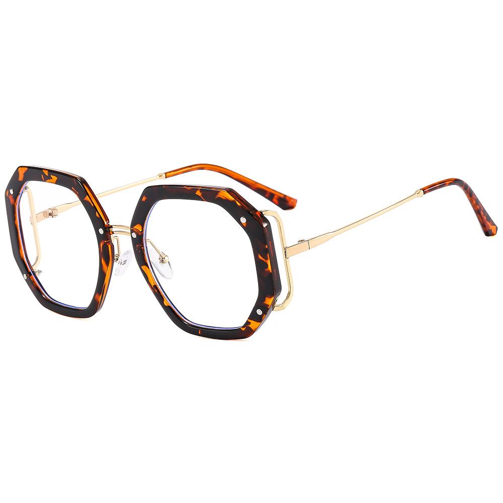 Fashion Cat Eye Sunglasses Simple Compact Frame Women's Casual Versatile Oval Thick Leg Men's Accessory Glasses