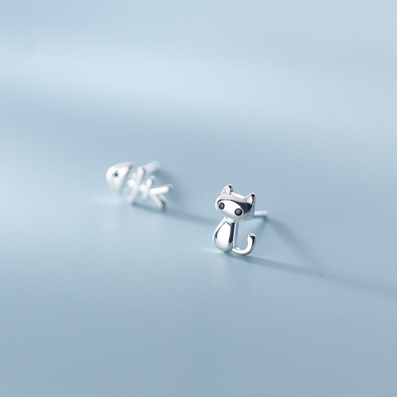 Ohrstecker mit s925 Silbernadel im koreanischen Stil für Damen – Minimalistisches & Persönlichkeitsdesign