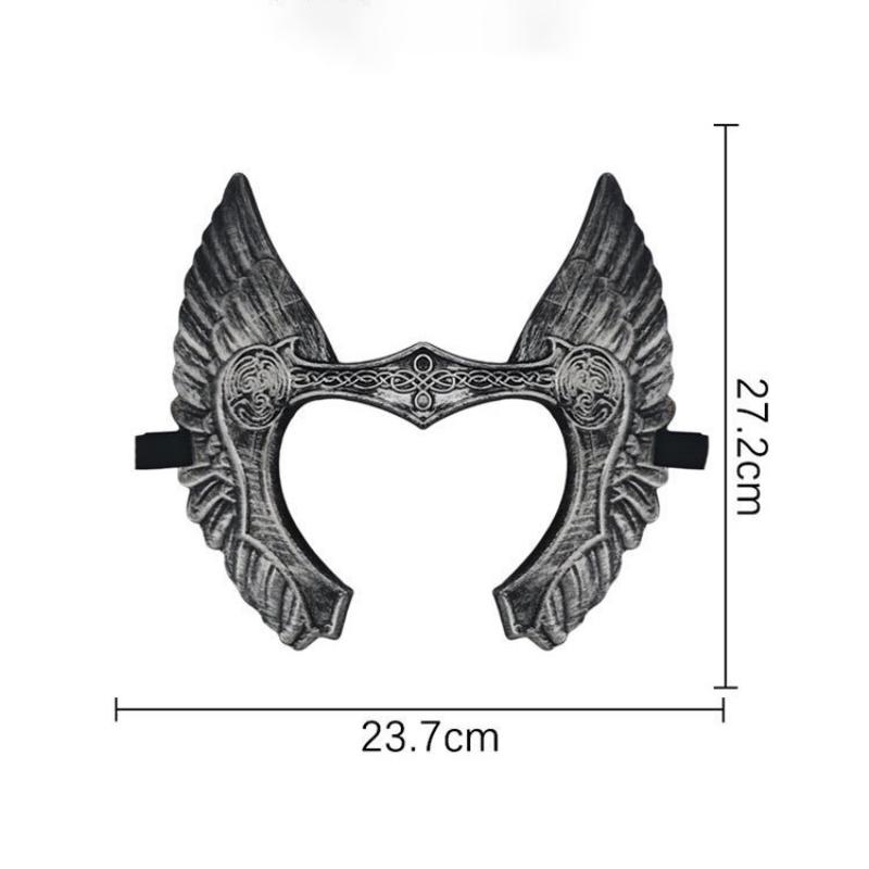 Viking Style Half-Face Mask Plastic Anime Mask Helmet Cosplay Masks Halloween Costume Accessories Party Props