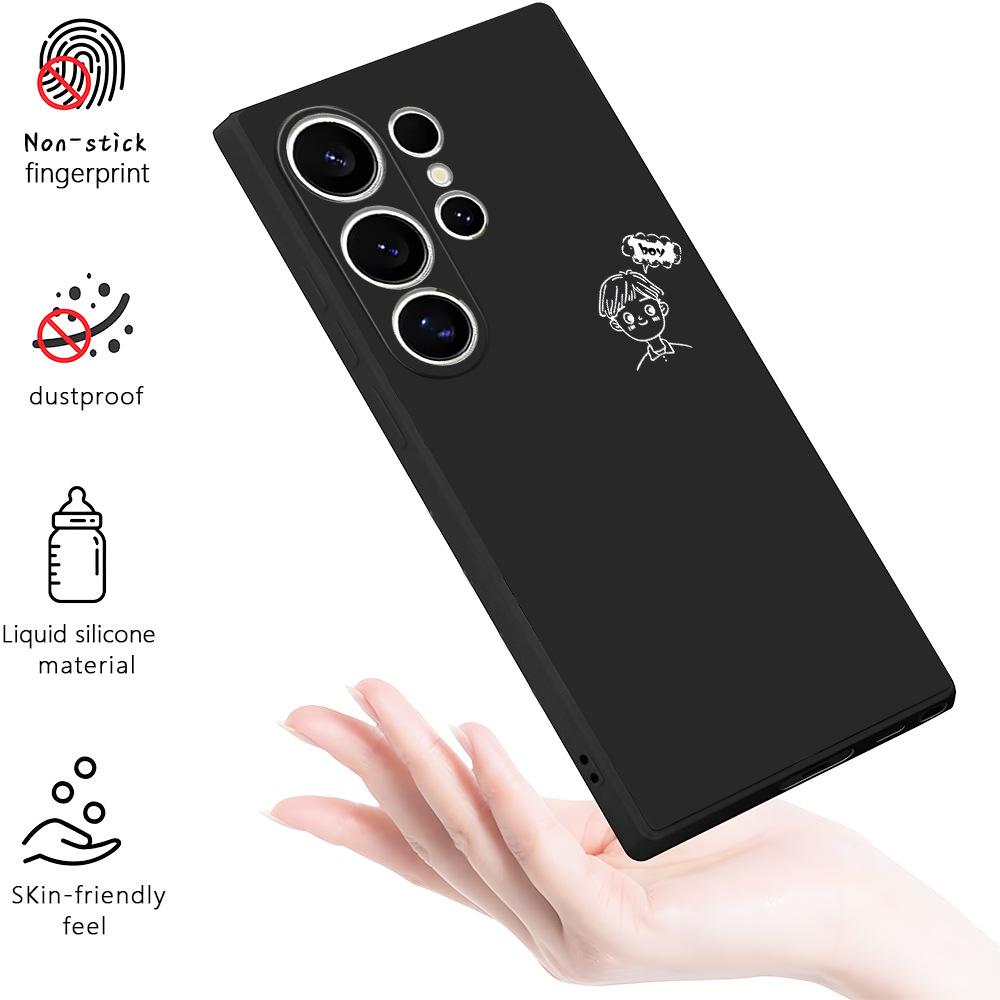 Simple couple mobile phone case Suitable for Samsung S23Ultra mobile phone case A55 anti-drop protective case S20 soft case s24 +