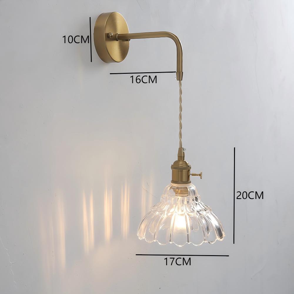 

Японские Ретро Цветочные Стеклянные Настенные Светильники Современный Простой Светильник для Спальни Кабинета Прикроватный Светильник для Светодиодной Подсветки Зеркала с Регулируемым Настенным Бра